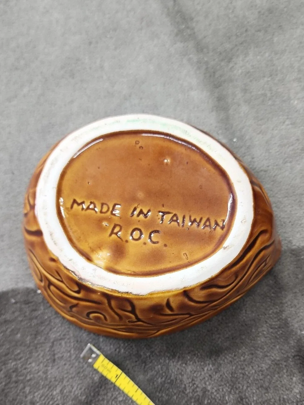 Ceramic Squirrel Lidded Jar in Warm Brown
